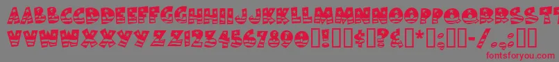 BodieMf Font – Red Fonts on Gray Background