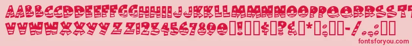 BodieMf Font – Red Fonts on Pink Background