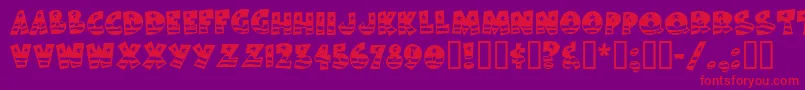 BodieMf Font – Red Fonts on Purple Background