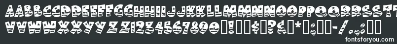 BodieMf-fontti – valkoiset fontit mustalla taustalla