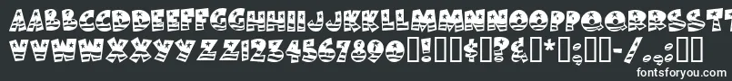 フォントBodieMf – 黒い背景に白い文字