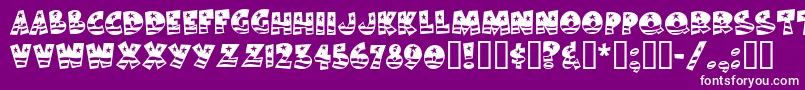 フォントBodieMf – 紫の背景に白い文字
