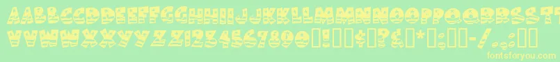 BodieMf Font – Yellow Fonts on Green Background