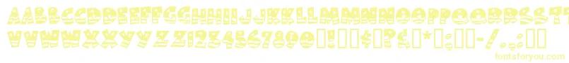 BodieMf Font – Yellow Fonts on White Background