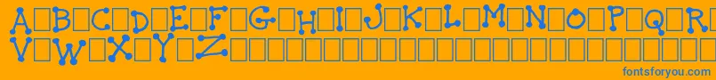 TheIdiot Font – Blue Fonts on Orange Background