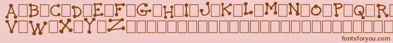 TheIdiot Font – Brown Fonts on Pink Background