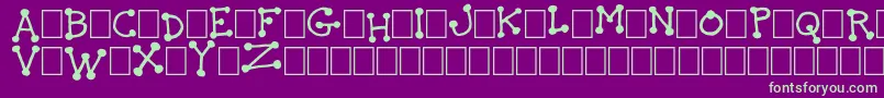 TheIdiot Font – Green Fonts on Purple Background