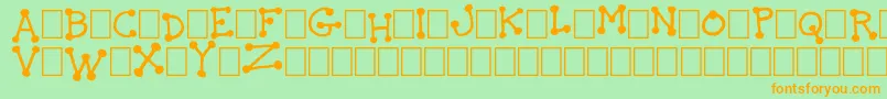 TheIdiot Font – Orange Fonts on Green Background