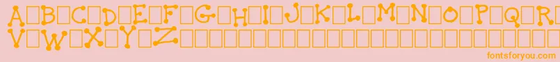 TheIdiot Font – Orange Fonts on Pink Background