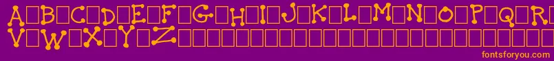 TheIdiot Font – Orange Fonts on Purple Background
