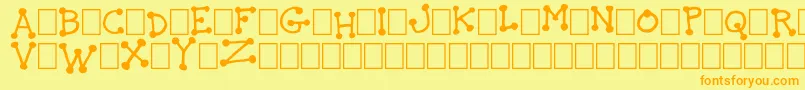 TheIdiot Font – Orange Fonts on Yellow Background