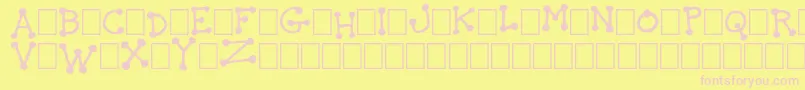 TheIdiot Font – Pink Fonts on Yellow Background