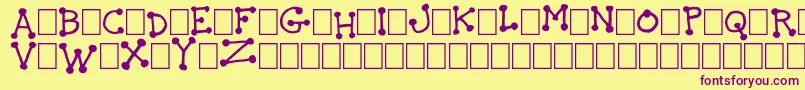 TheIdiot Font – Purple Fonts on Yellow Background
