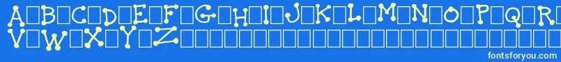TheIdiot Font – Yellow Fonts on Blue Background