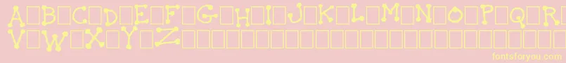 TheIdiot Font – Yellow Fonts on Pink Background