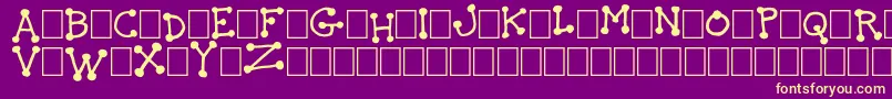 TheIdiot Font – Yellow Fonts on Purple Background