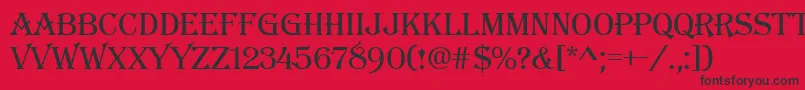 Algerianbasdee Font – Black Fonts on Red Background