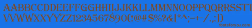 Algerianbasdee Font – Brown Fonts on Blue Background