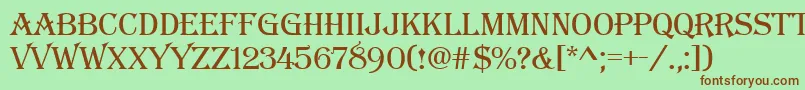 Algerianbasdee Font – Brown Fonts on Green Background