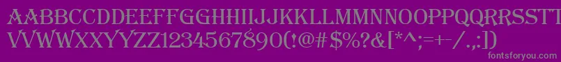 Algerianbasdee Font – Gray Fonts on Purple Background