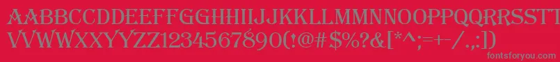 Algerianbasdee Font – Gray Fonts on Red Background