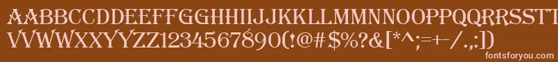 Algerianbasdee Font – Pink Fonts on Brown Background
