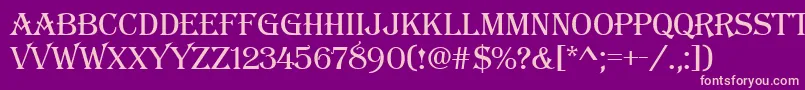 Algerianbasdee Font – Pink Fonts on Purple Background