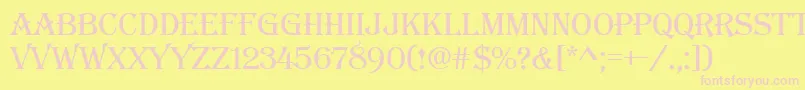 Algerianbasdee Font – Pink Fonts on Yellow Background