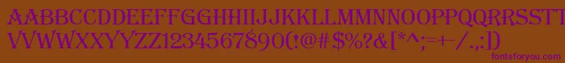 Algerianbasdee-Schriftart – Violette Schriften auf braunem Hintergrund