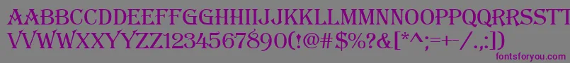 Algerianbasdee Font – Purple Fonts on Gray Background