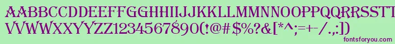 Algerianbasdee Font – Purple Fonts on Green Background