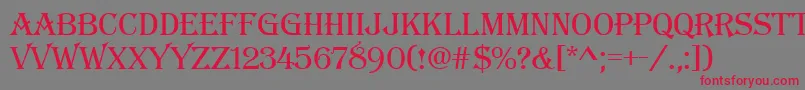 Algerianbasdee Font – Red Fonts on Gray Background