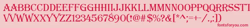 Algerianbasdee Font – Red Fonts on Pink Background