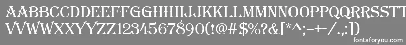 フォントAlgerianbasdee – 灰色の背景に白い文字