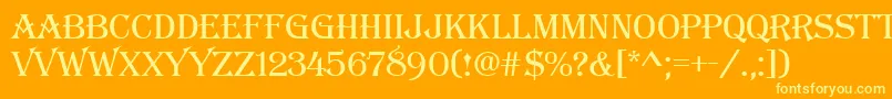 Algerianbasdee Font – Yellow Fonts on Orange Background