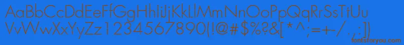 Favorittraflightc Font – Brown Fonts on Blue Background