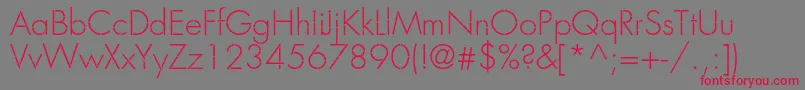 Favorittraflightc-Schriftart – Rote Schriften auf grauem Hintergrund