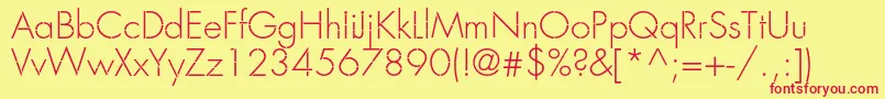Favorittraflightc Font – Red Fonts on Yellow Background