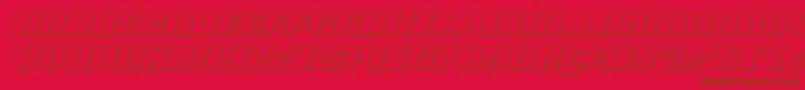 Warpthruster3Dital Font – Brown Fonts on Red Background