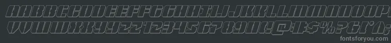 Warpthruster3Dital Font – Gray Fonts on Black Background