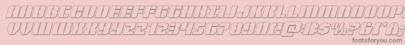 Warpthruster3Dital Font – Gray Fonts on Pink Background