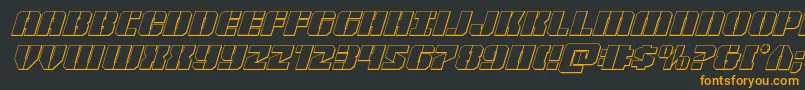 Warpthruster3Dital Font – Orange Fonts on Black Background