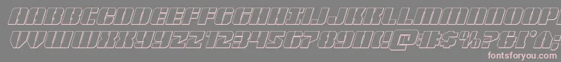 Warpthruster3Dital Font – Pink Fonts on Gray Background