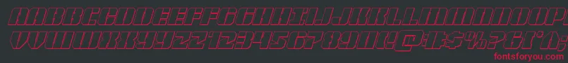 Warpthruster3Dital Font – Red Fonts on Black Background
