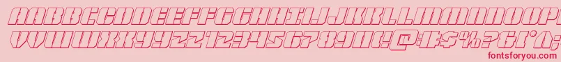 Warpthruster3Dital Font – Red Fonts on Pink Background