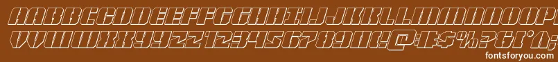 Warpthruster3Dital Font – White Fonts on Brown Background