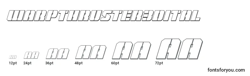 Warpthruster3Dital Font Sizes