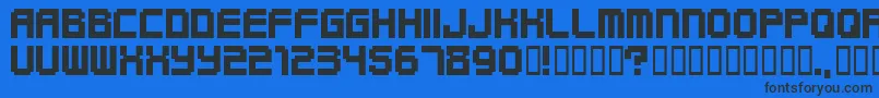 Funky Font – Black Fonts on Blue Background