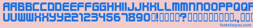 Fonte Funky – fontes azuis em um fundo rosa