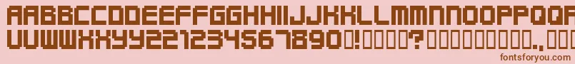Funky-Schriftart – Braune Schriften auf rosa Hintergrund